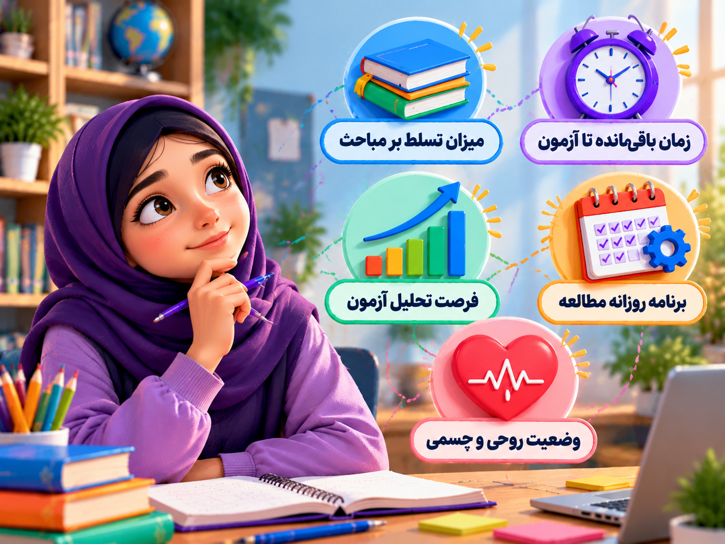 عوامل مؤثر بر تعداد آزمون آزمایشی تیزهوشان شامل میزان تسلط، زمان باقی‌مانده و فرصت تحلیل