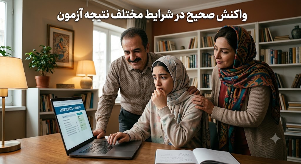 واکنش صحیح در اعلام نتایج