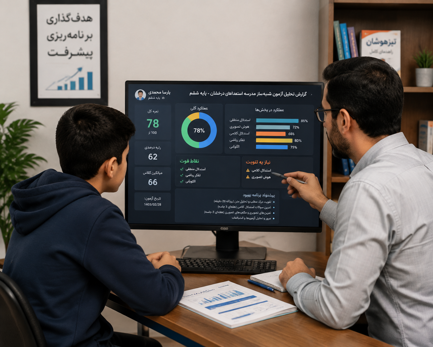 تحلیل آزمون آزمایشی تیزهوشان ششم
