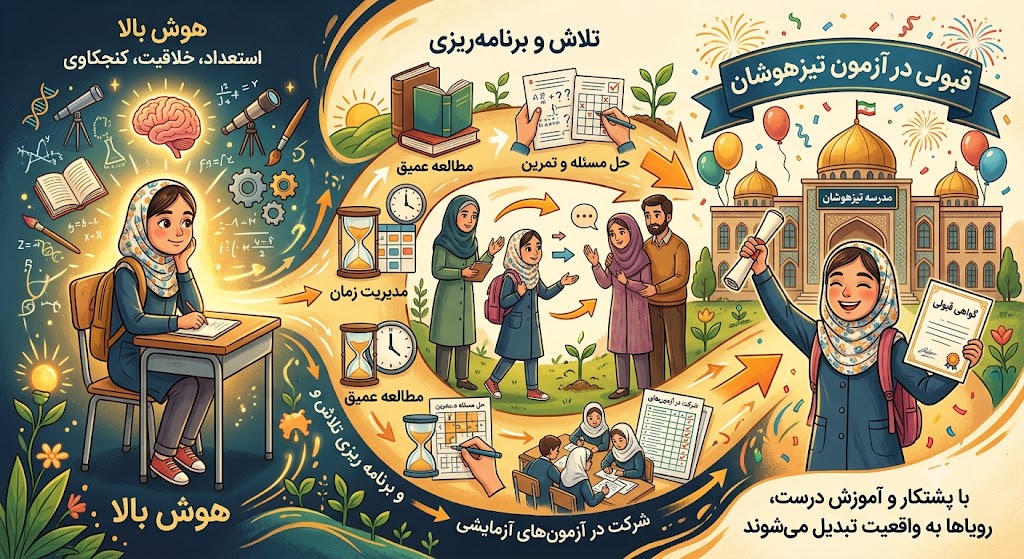 چگونه هوش بالا را به قبولی در آزمون تیزهوشان تبدیل کنیم؟